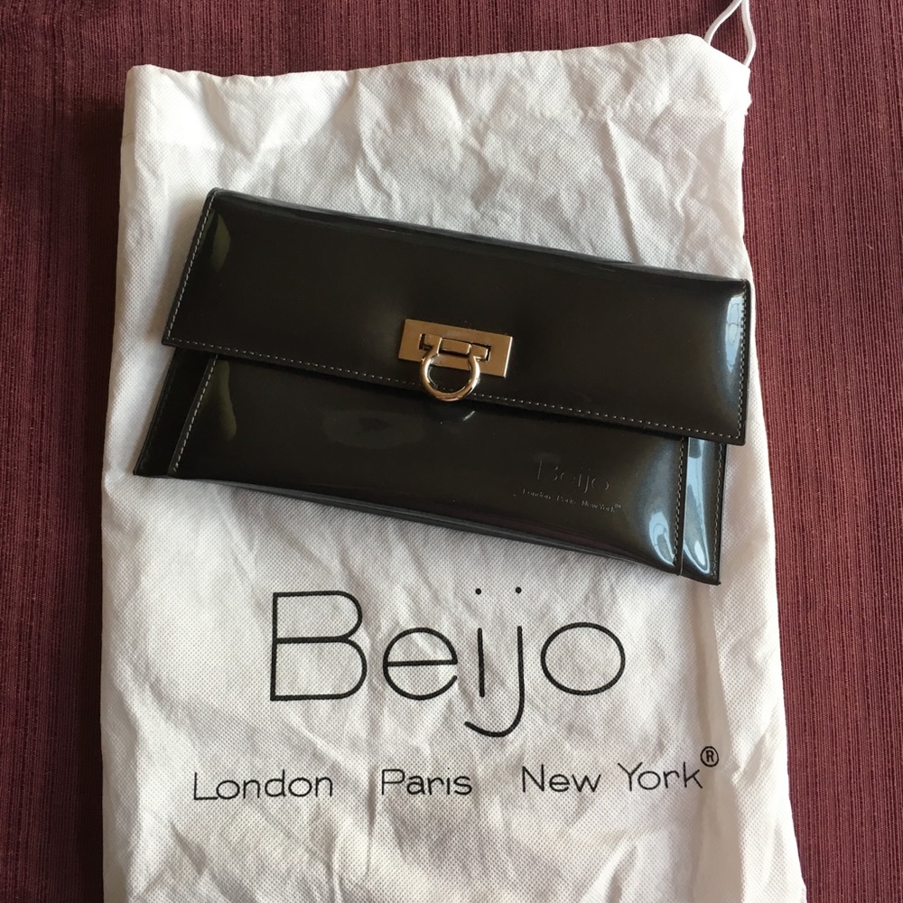 Beijo Gunmetal Gray Clutch
